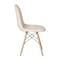 Flash Furniture 2 Pack Off-White Faux Sherpa Chairs with Wood Legs, 2PK DL-10-W-2-GG - alternate 4